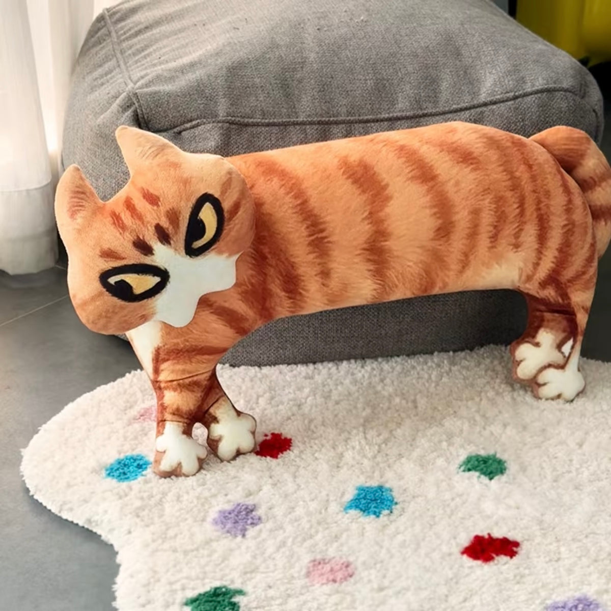 Last Warning Okay Cat Plush Pillow (50 cm)