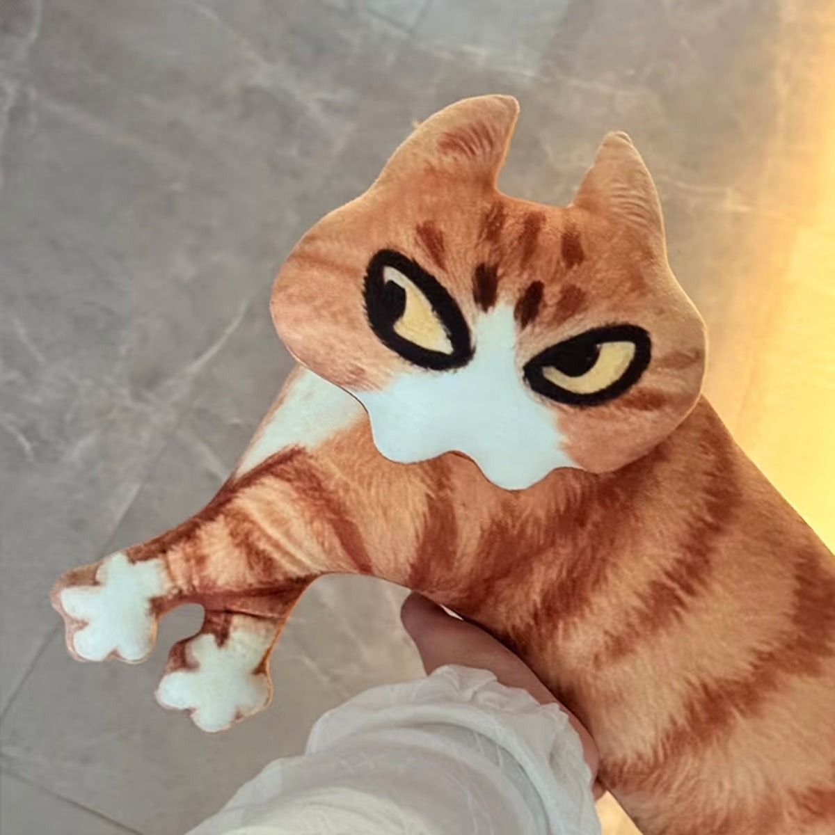 Last Warning Okay Cat Plush Pillow (50 cm)