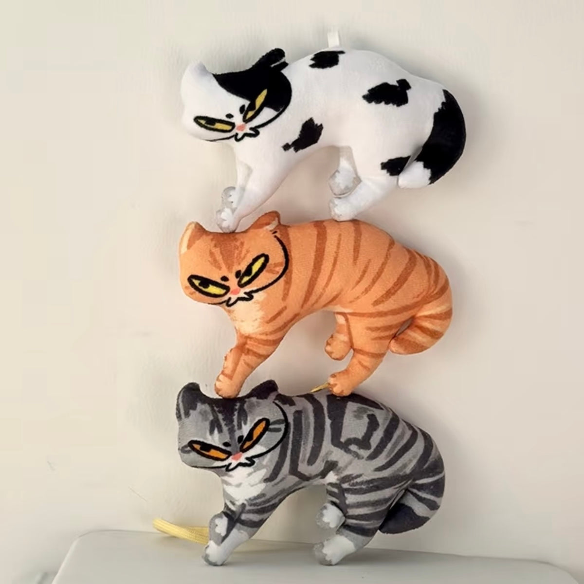 Last Warning Okay Cat Plush Charm