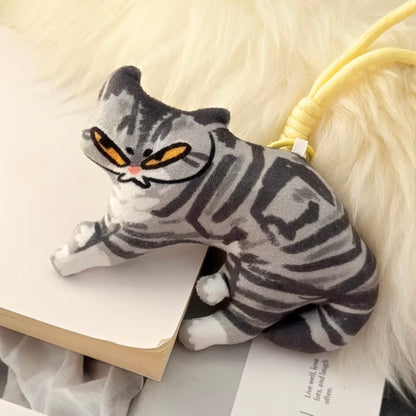 Last Warning Okay Cat Plush Charm