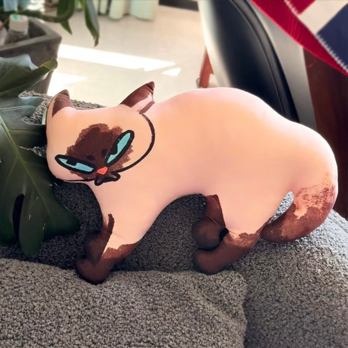 Last Warning Okay Cat Plush Charm