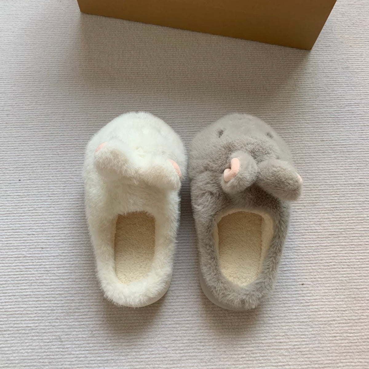Fluffy Bunny Platform Slippers