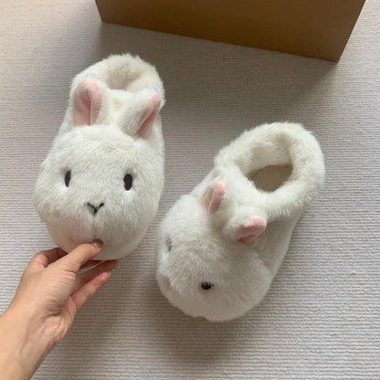 Fluffy Bunny Platform Slippers