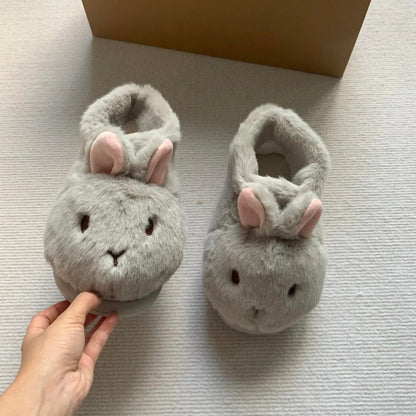 Fluffy Bunny Platform Slippers
