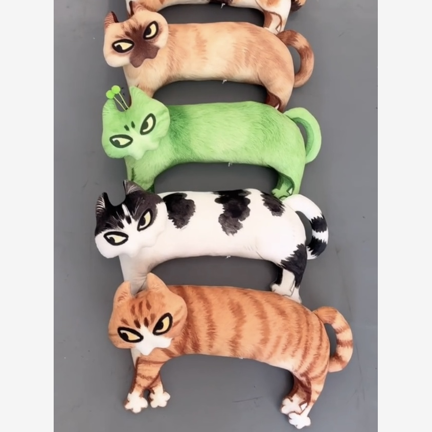 Last Warning Okay Cat Plush Pillow (50 cm)