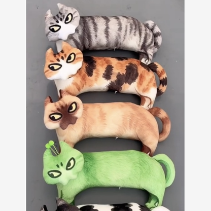 Last Warning Okay Cat Plush Pillow (50 cm)