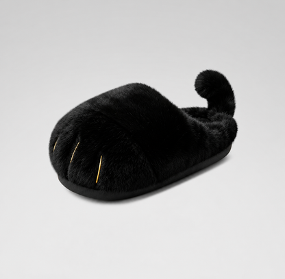 Fluffy Cat Paw Slippers